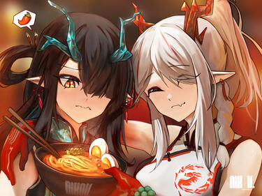 Dusk and Nian Arknights